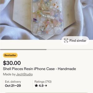 Resin shell pieces phone case  - iPhone 14